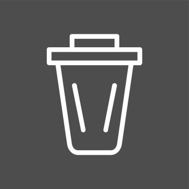 Çöp simgesi, vektör illüstrasyonu basit tasarım