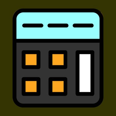 Calculator icon, vector illustration simple design