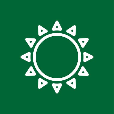 Güneş simgesi, vektör illüstrasyonu basit tasarım