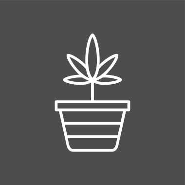 Pineappleweed simgesi, vektör illüstrasyonu basit tasarım