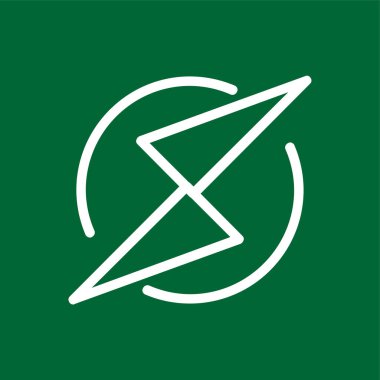 Thunder Bolt simgesi, vektör illüstrasyonu basit tasarım