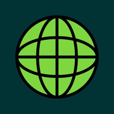 dünya simgesi, vektör illüstrasyonu basit tasarım