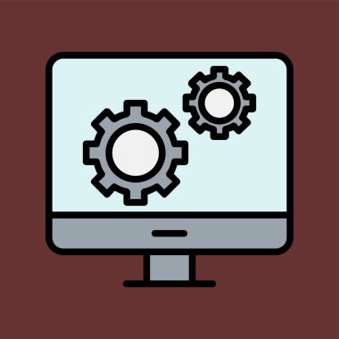 Yazılım simgesi, vektör illüstrasyonu basit tasarım