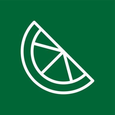 Portakal Dilimi simgesi, vektör illüstrasyonu basit tasarım