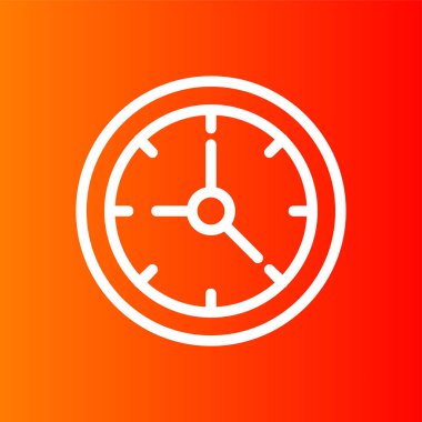 Saat simgesi, vektör illüstrasyonu basit tasarım