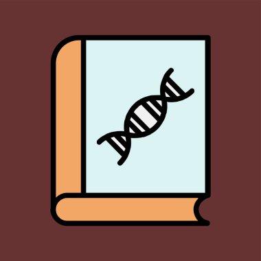 Biyoloji simgesi, vektör illüstrasyonu basit tasarım