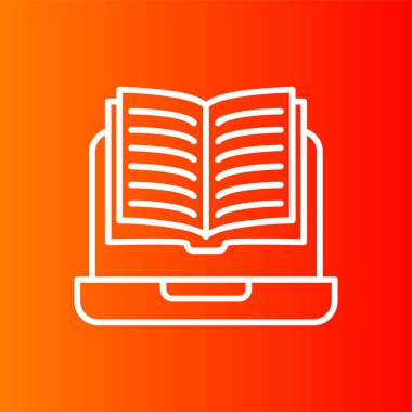 Çevrimiçi Okuma simgesi, vektör illüstrasyonu basit tasarım