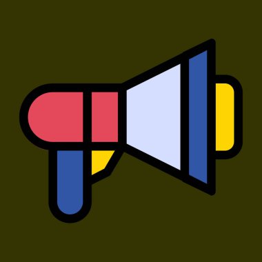 megafon simgesi, vektör illüstrasyonu basit tasarım