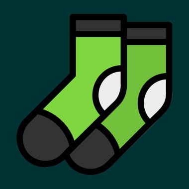 çorap simgesi, vektör illüstrasyonu basit tasarım