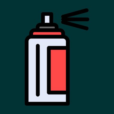 Sprey Kutusu simgesi, vektör illüstrasyonu basit tasarım