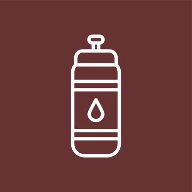 Su şişesi simgesi, vektör illüstrasyonu basit tasarım