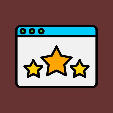 derecelendirme simgesi, vektör illüstrasyonu basit tasarım