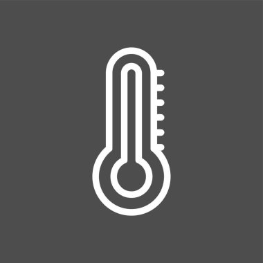 termometre simgesi, vektör illüstrasyonu basit tasarım