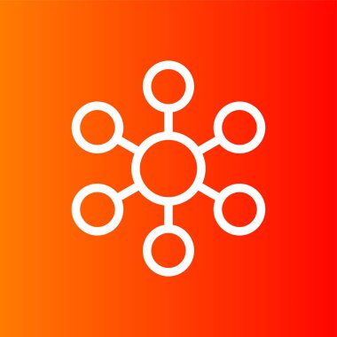 Sosyal Ağ simgesi, vektör illüstrasyonu basit tasarım