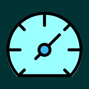 Gösterge paneli simgesi, vektör illüstrasyonu basit tasarım