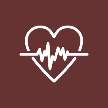 kalp atış hızı... simge, vektör çizimi basit tasarım