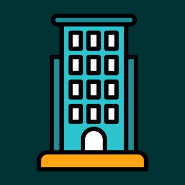 yapı simgesi, vektör illüstrasyonu basit tasarım