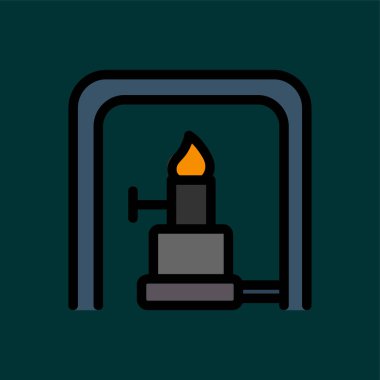 Kimya Mumları simgesi, vektör illüstrasyonu basit tasarım