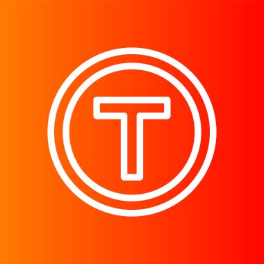 T Junction simgesi, vektör illüstrasyonu basit tasarım