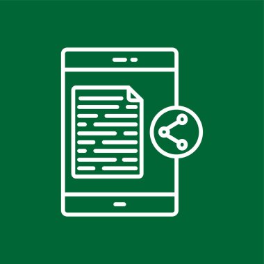 İçerik simgesi paylaşımı, vektör illüstrasyonu basit tasarım