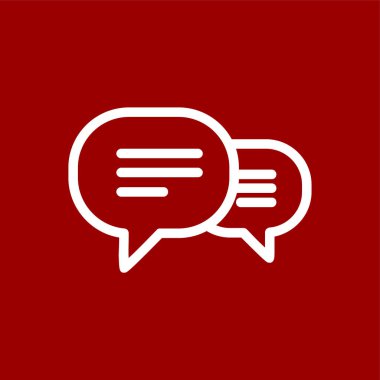 Sohbet simgesi, vektör illüstrasyonu basit tasarım