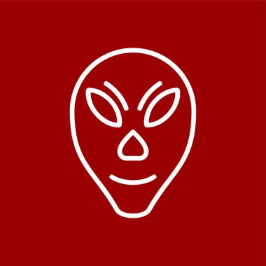 uzaylı simgesi, vektör illüstrasyonu basit tasarım