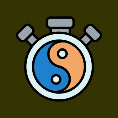 Rahatlama simgesi, vektör illüstrasyonu basit tasarım