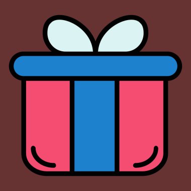 hediye simgesi, vektör illüstrasyonu basit tasarım