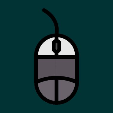 Fare simgesi, vektör illüstrasyonu basit tasarım