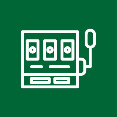 Slot simgesi, vektör illüstrasyonu basit tasarım