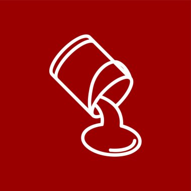 Boya Kovası simgesi, vektör illüstrasyonu basit tasarım