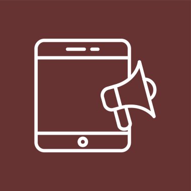 megafon simgesi, vektör illüstrasyonu basit tasarım