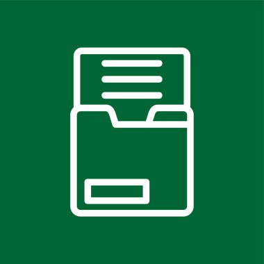 belge simgesi, vektör illüstrasyonu basit tasarım