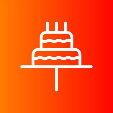 Kek simgesi, vektör illüstrasyonu basit tasarım