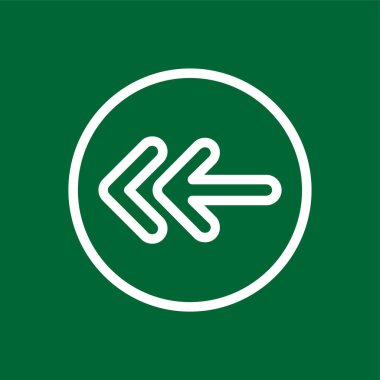 Geri simge, vektör illüstrasyonu basit tasarım