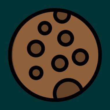 Kurabiye simgesi, vektör illüstrasyonu basit tasarım