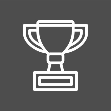 Kupa simgesi, vektör illüstrasyonu basit tasarım