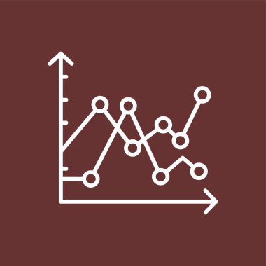 Çoklu Çizgi Grafik simgesi, vektör illüstrasyonu basit tasarım