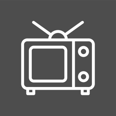 TV simgesi, vektör illüstrasyonu basit tasarım