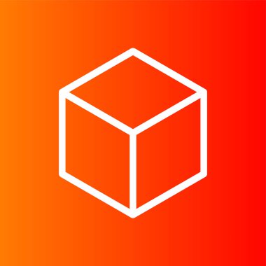 3d simgesi, vektör illüstrasyonu basit tasarım