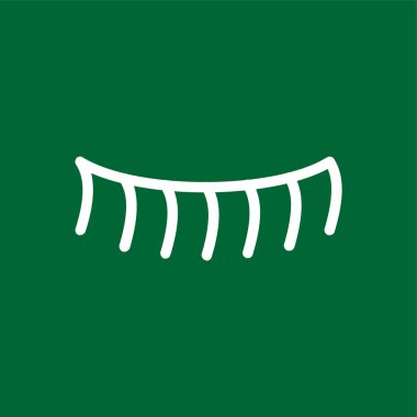 Kirpik simgesi, vektör illüstrasyonu basit tasarım