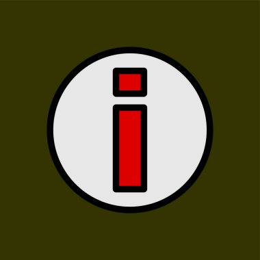 Bilgi simgesi, vektör illüstrasyonu basit tasarım