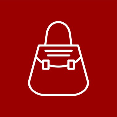 Çanta simgesi, vektör illüstrasyonu basit tasarım