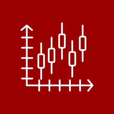 Candlestick Grafik simgesi, vektör illüstrasyonu basit tasarım
