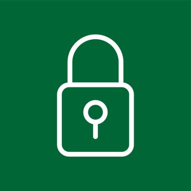 Lock icon, vector illustration simple design