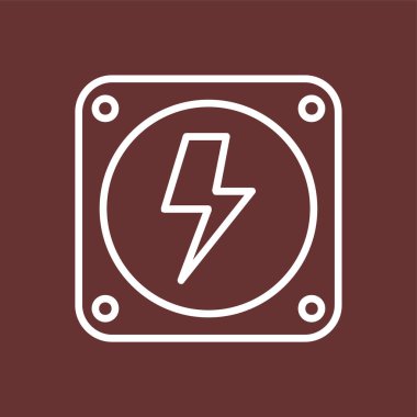 Elektrik simgesi, vektör illüstrasyonu basit tasarım