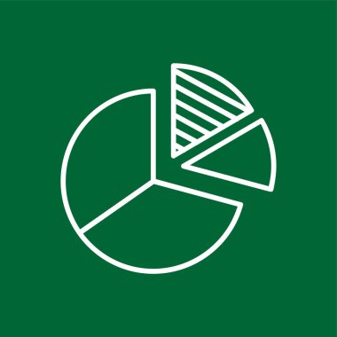 Pasta çizelgesi simgesi, vektör illüstrasyonu basit tasarım