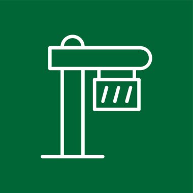 İmza panosu simgesi, vektör illüstrasyonu basit tasarım