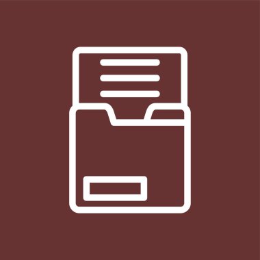 belge simgesi, vektör illüstrasyonu basit tasarım