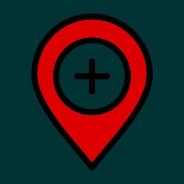 konum simgesi, vektör illüstrasyonu basit tasarım